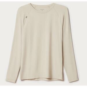 Rhone Men's Sandstone White Heather Atmosphere Long Sleeve Tee Size XXL